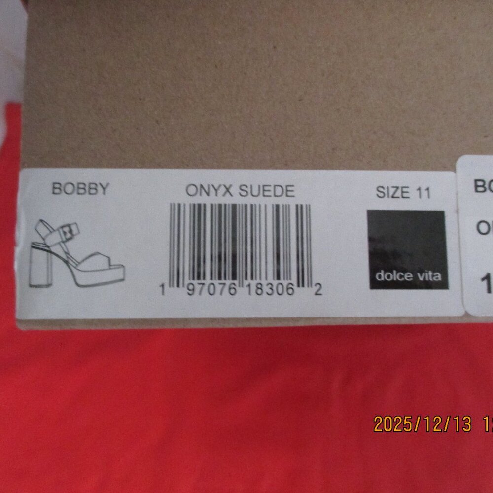 DOLCE VITA BOBBY HEELED SANDALS - $150 - US Size 11 - ONYX SUEDE - 1410 - Picture 10 of 10